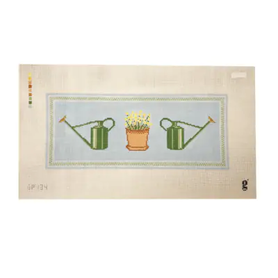 Watering Cans on Blue