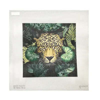 Jaguar Head in Trees