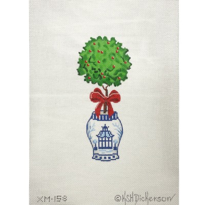 Blue Vase with a Berry Tree