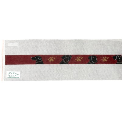 Black Lab Head and Paw Print Belt