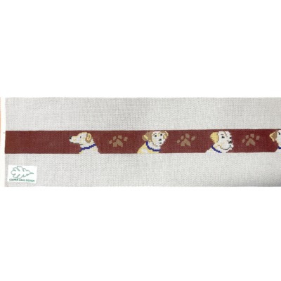 Yellow Lab Head and Paw Print Belt