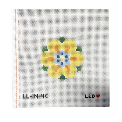 Yellow and Orange Geometric Flower