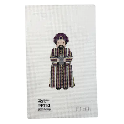 Petei Nativity Wiseman in Purple and Gold Coat
