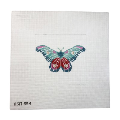 Teal and Pink Butterfly