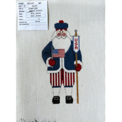 Patriotic Santa, red/white/blue