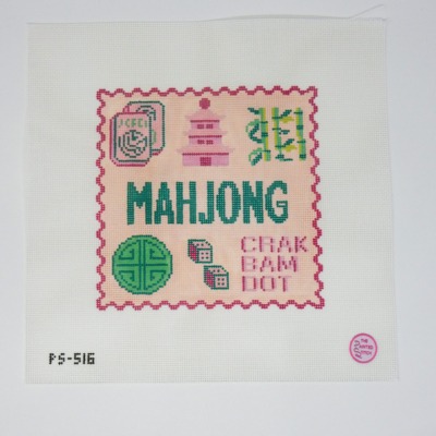 Mahjong Tray Painted Stitch