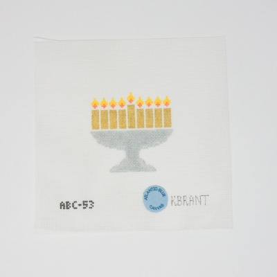 Hanukkah Menorah Gold and Silver