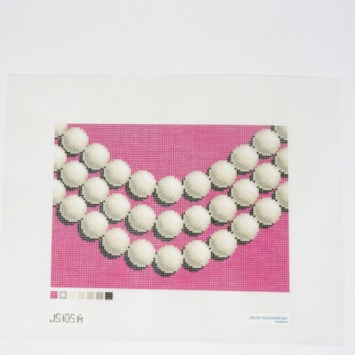 Pearl Clutch Canvas Fuschia