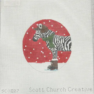 ZEBRA DRESSED FOR WINTER ORN