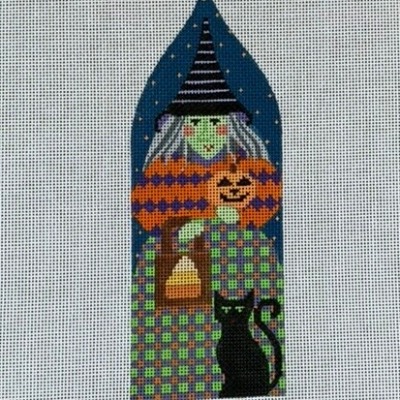 Witch with Candy Corn Bag (Jade)
