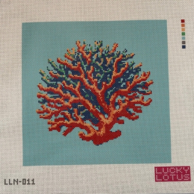 Coral on Blue
