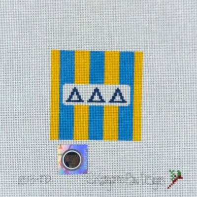 3" Rugby Square delta delta delta