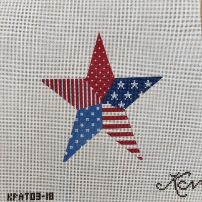 Patterned Star in RWB
