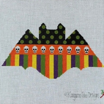 Halloween Bat - Skulls/Stripes