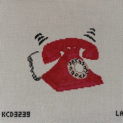 Red Vintage Phone Canvas