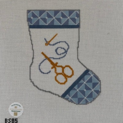 Needlepoint Ornament Sized Bauble Stocking