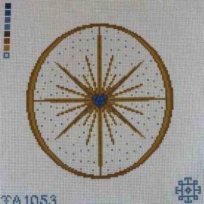 Starburst Compass with Heart