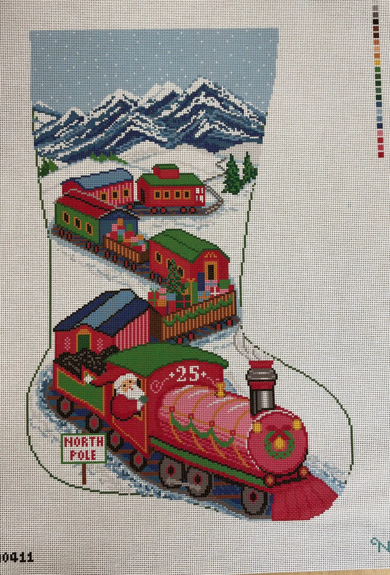 Santa Express Snowy Mountains Stocking