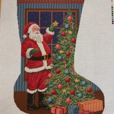 Santa's Gold Star Stocking
