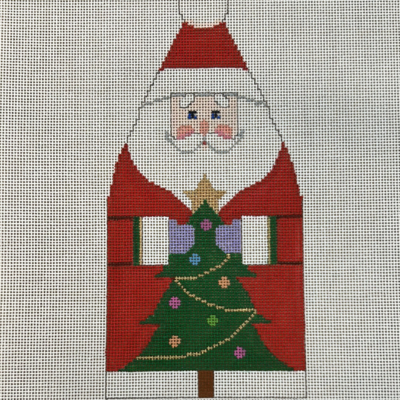 Woodland Santa with Decorative tree