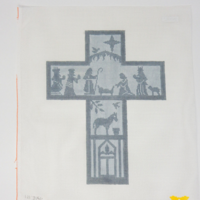 Nativity Cross Greyscale